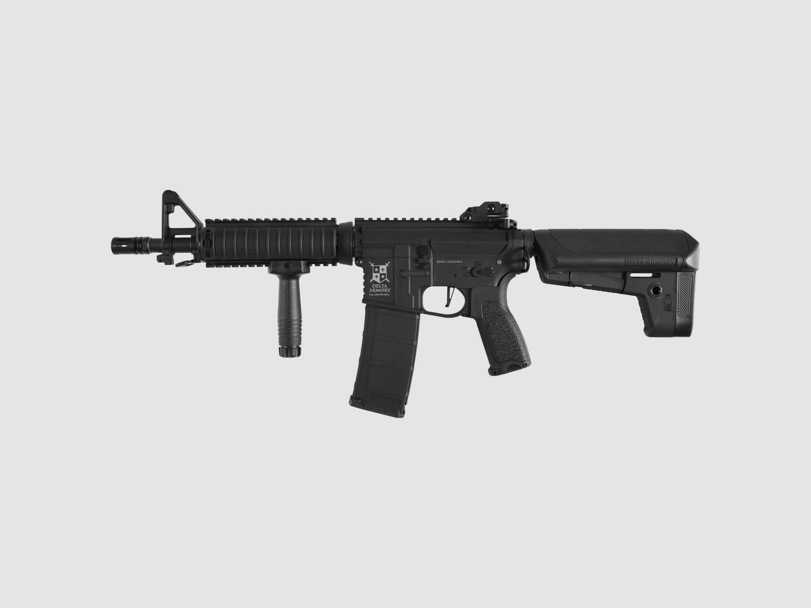 AR15 CQB-R BRAVO Delta Armory Schwarz S-AEG Airsoft Gewehr Frei ab 18 Jahren