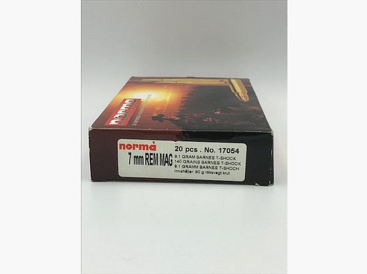 NORMA Büchsenmunition Barnes T-Shock 7mm Rem. Mag. 9.1 g. 140 gr.