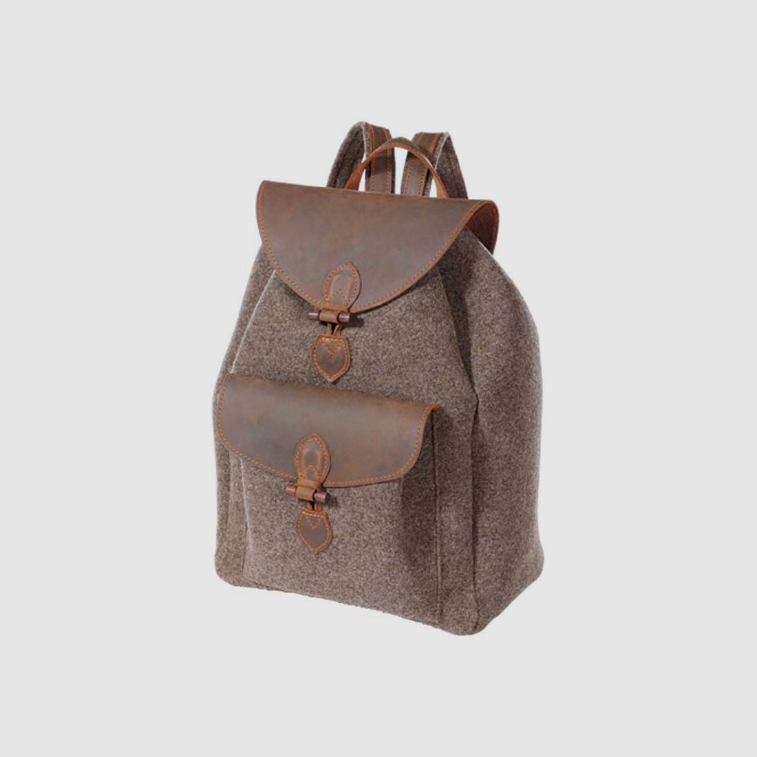 Lautloser Wanderrucksack aus Wollfilz