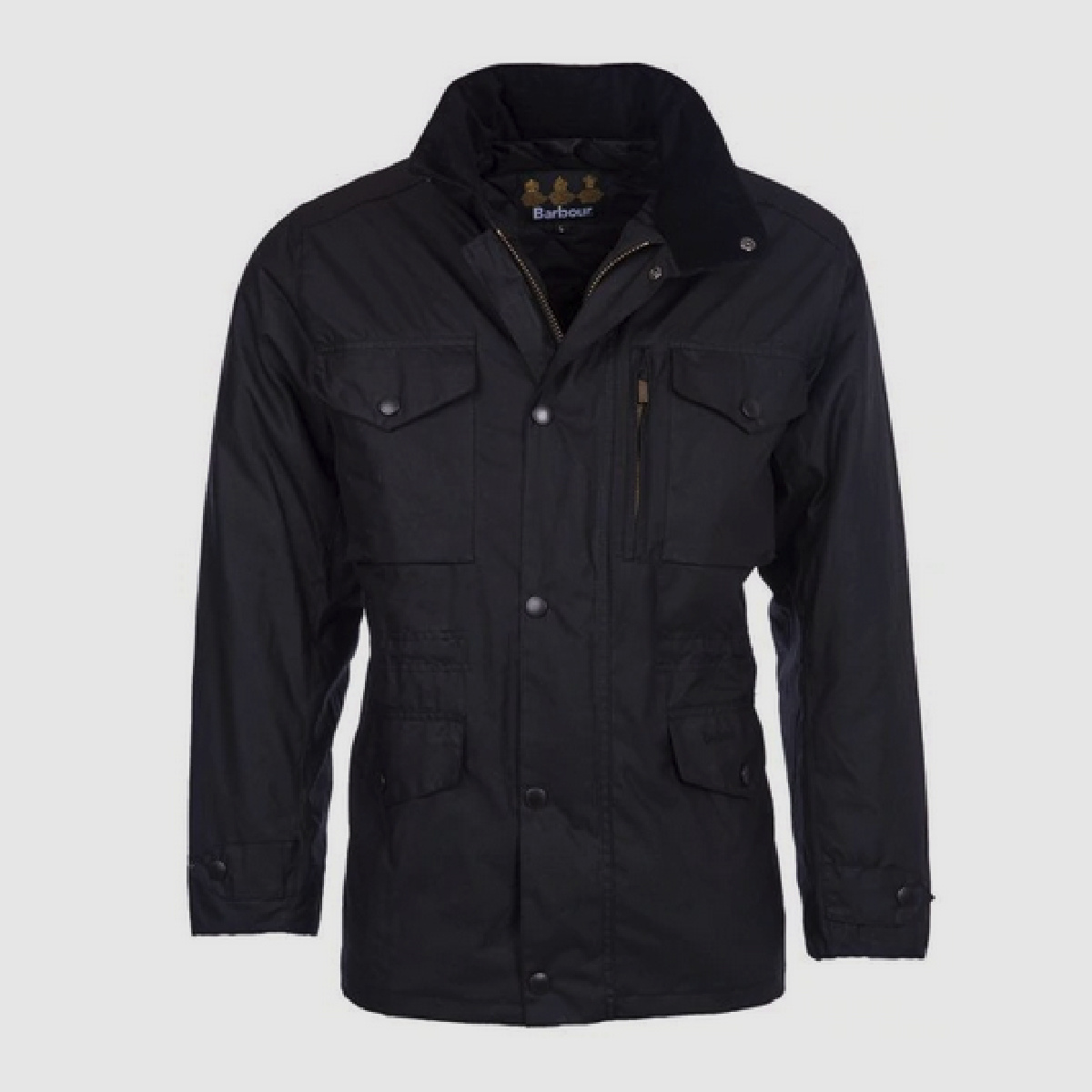 Veste en cire BARBOUR Sapper pour hommes noire