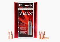 HORNADY BULLETS .22/.224 55GR V-MAX 22271 | Precision Varmint Bullet with Polymer Tip