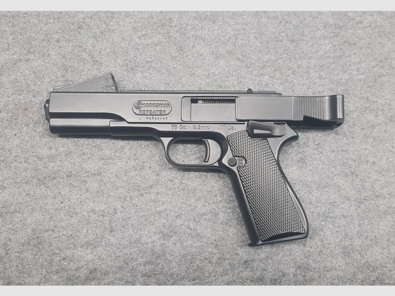 Sammler Zustand seltene Marksman Repeater Mod. 1010 Pistole Cal. 4,5mm BB Diabolo Luftpistole