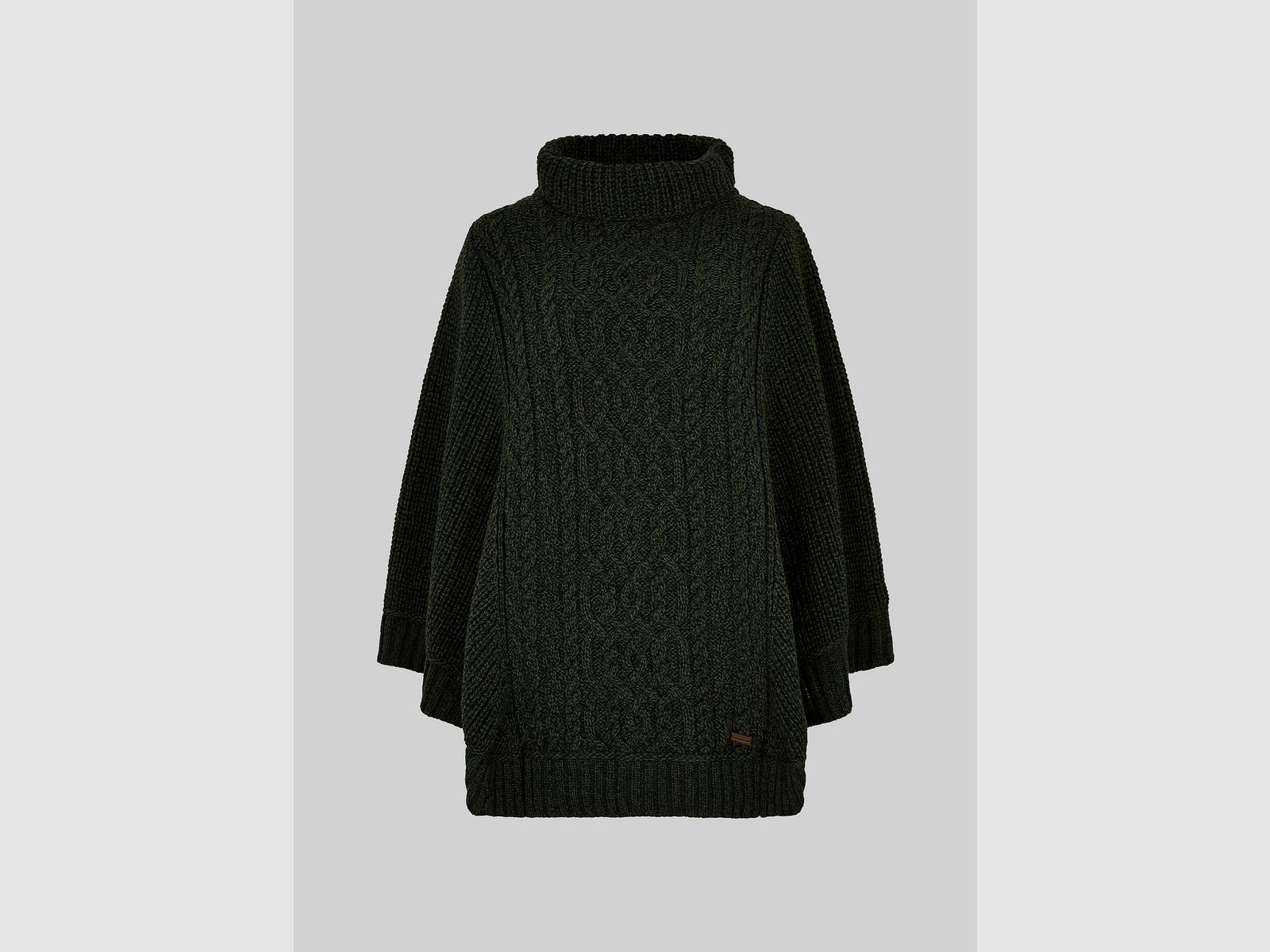 Poncho en mérinos pour femme Dubarry Kilronan – Olive, image 1 sur 4