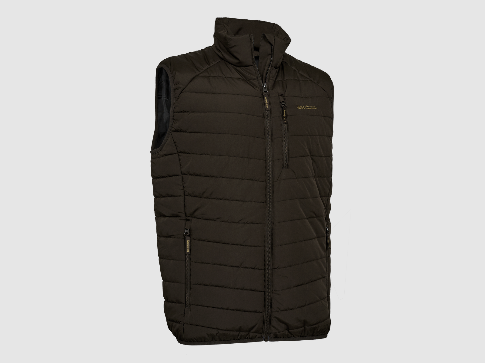 Moor Voll wattierte Weste - Brown Leaf – Größe: 5XL