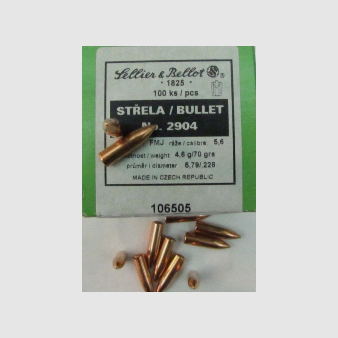 SELLIER &B PALLE C22 GR70 FMJ