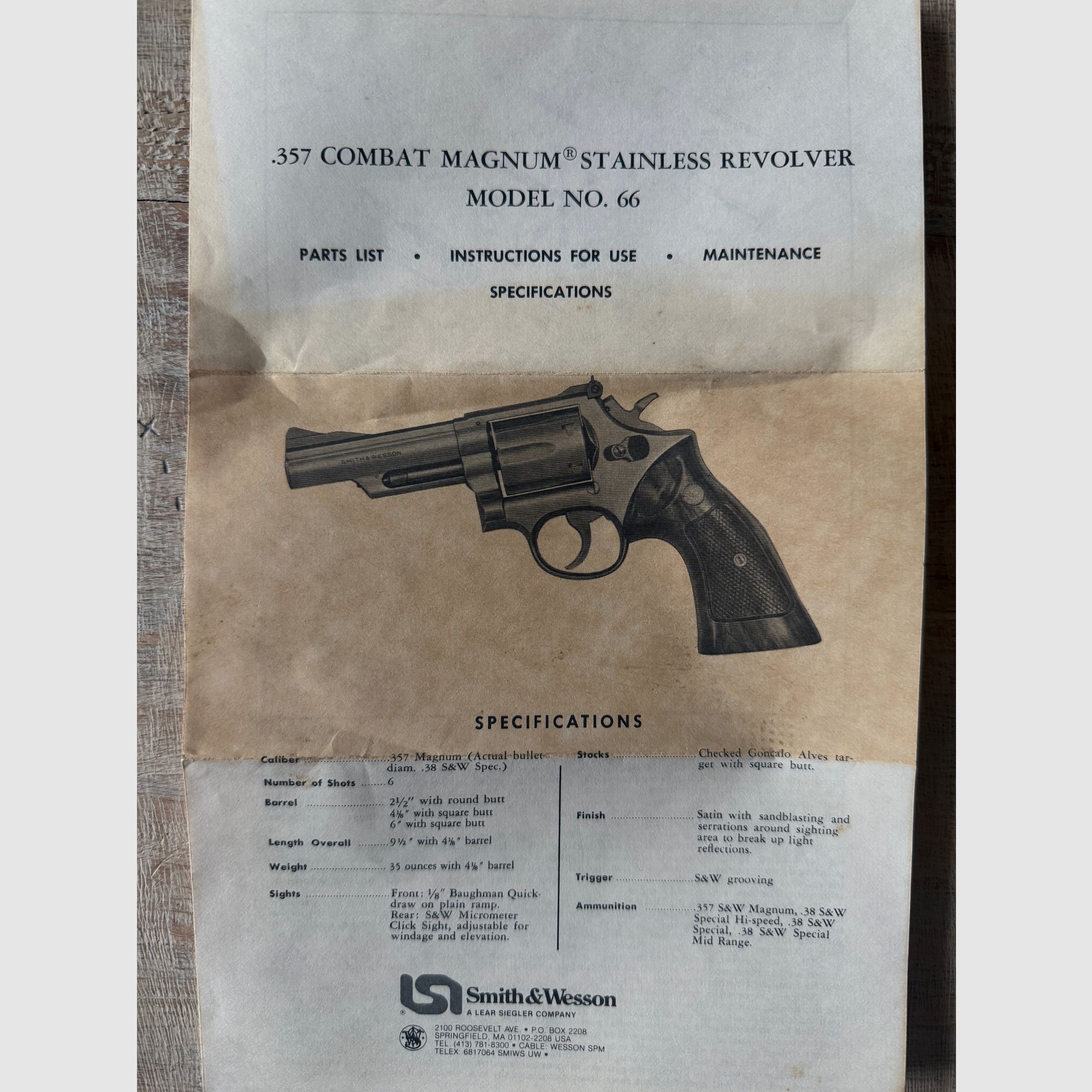 Revolver .357 Mag. Smith & Wesson