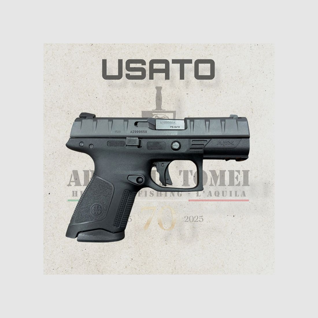 USATO – PISTOLA – BERETTA MOD. APX COMPACT cal. 9×19, immagine 2 di 4