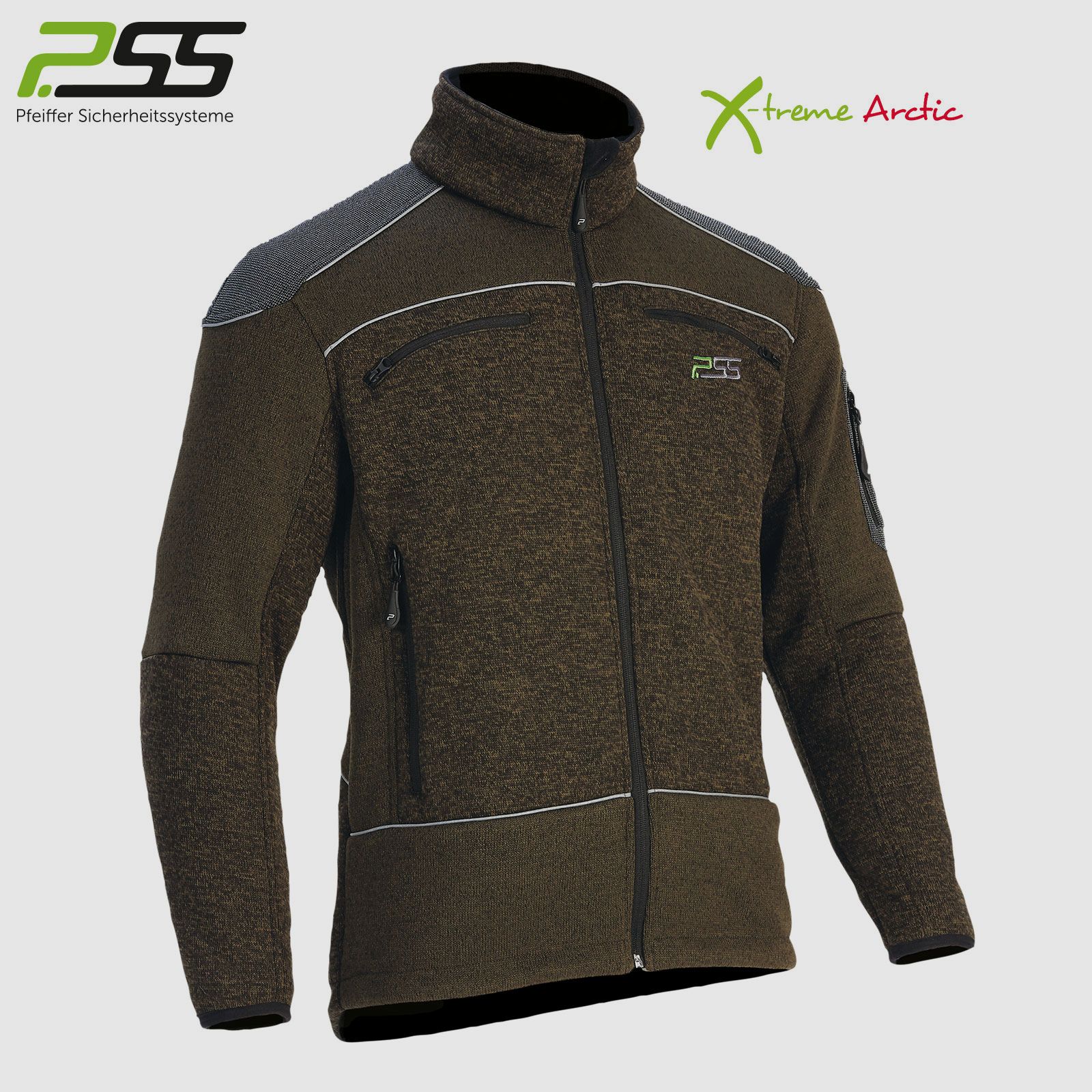 PSS X-treme fleecegebreid vest maat S Arctic groen/melange, afbeelding 1 van 3