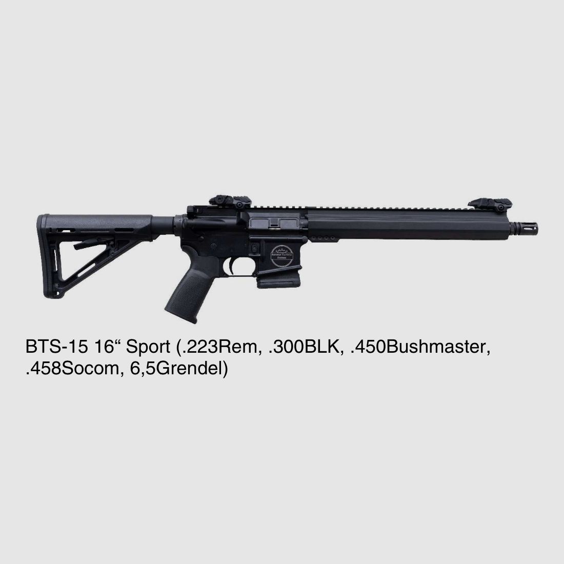AR15 oder AR Wechselsystem in den Kalibern .223Rem, 9mm Luger, .300 AAC Blackout .450 Bushmaster 6,5 Grendel von BTS Bavarian Tactical Systems