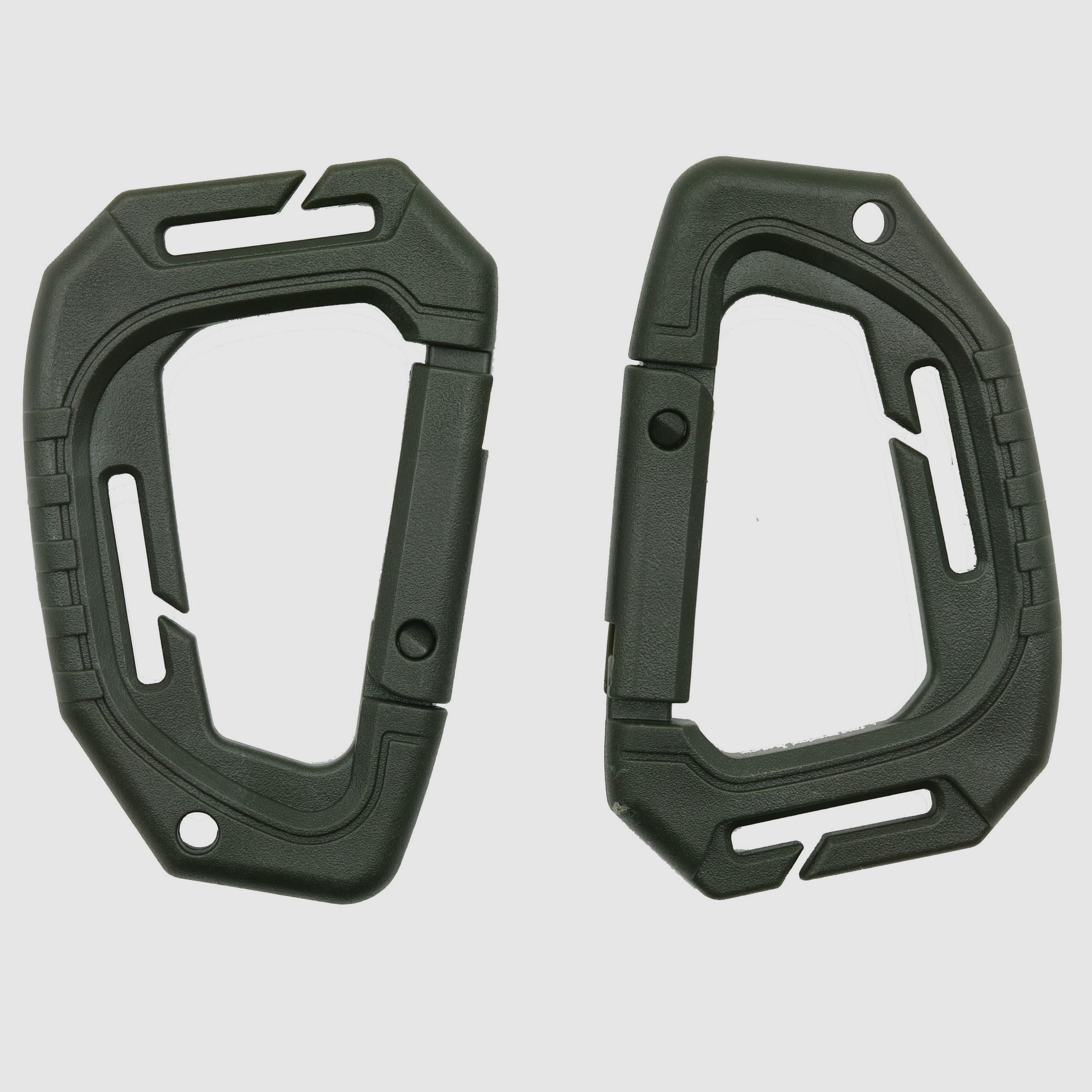 TACTICAL KARABINER MOLLE, 2stk. - Oliv