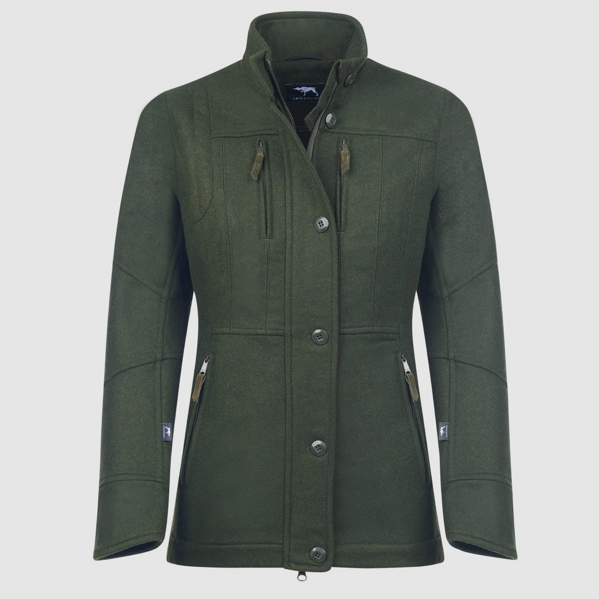 Jagdhund Lodenjacke Gamskopf 2 Grün