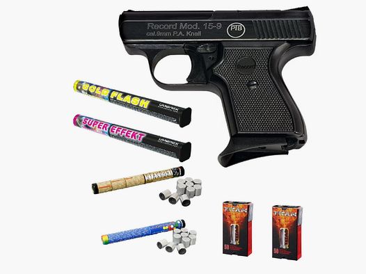 Pacchetto fuochi d'artificio di Capodanno Record 15-9 Pistola a salve