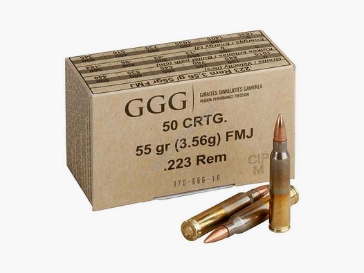 GGG .223 Rem FMJ 55gr/3,56g