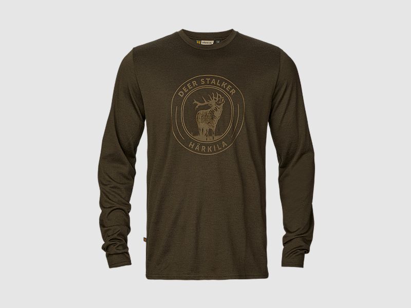 Härkila Game Langarm-T-Shirt Willow Green Stag M