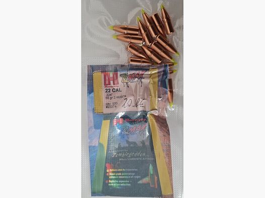 Testpack mit 20 Stück Hornady Z-Max (baugleich V-Max)