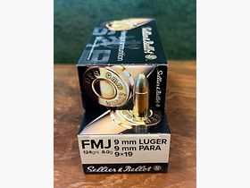 Sellier & Bellot 9 mm Luger Vollmantel 8,0g/124grs.
