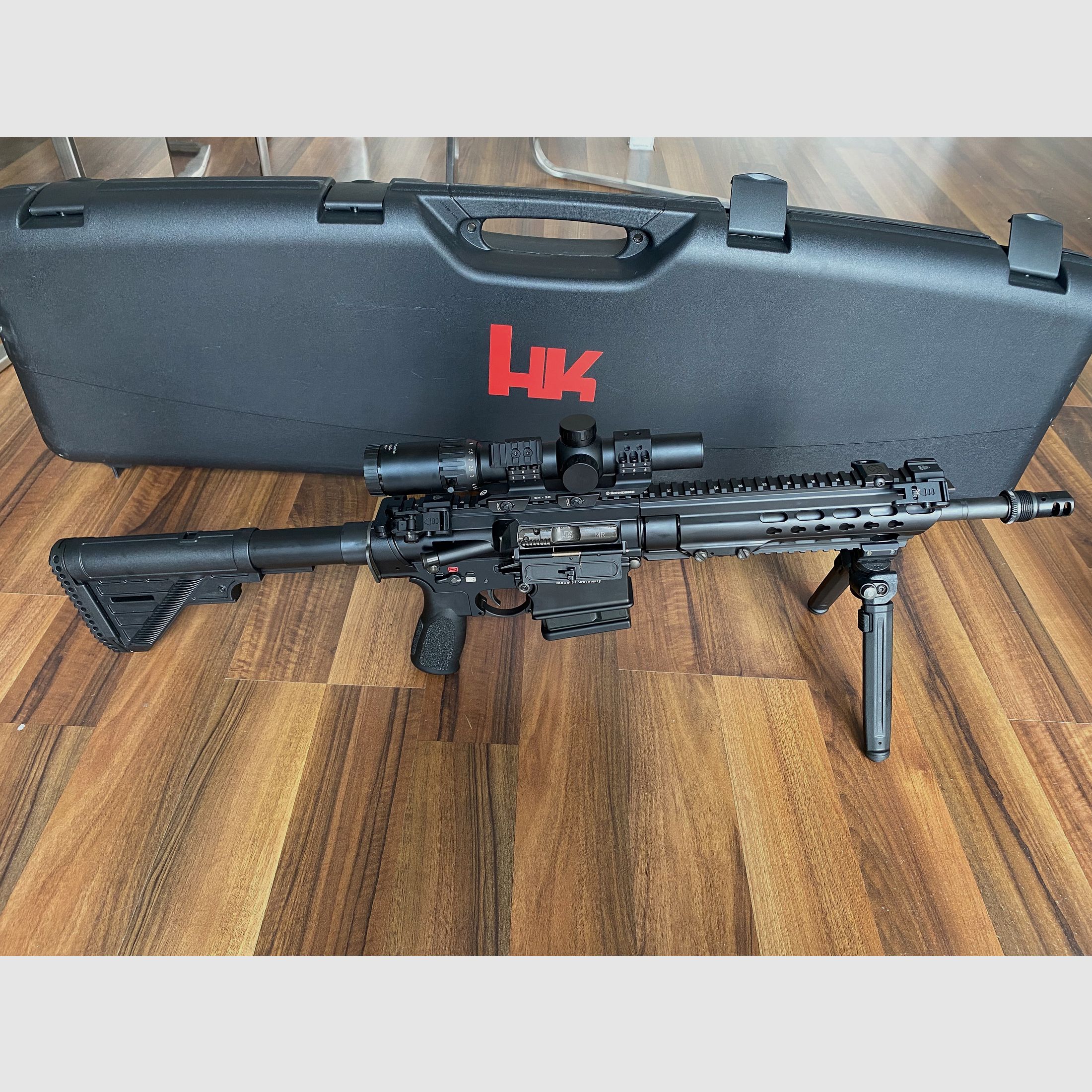 Hecker und Koch MR308 13 inch - complete package / scope / gas system from BURK as new