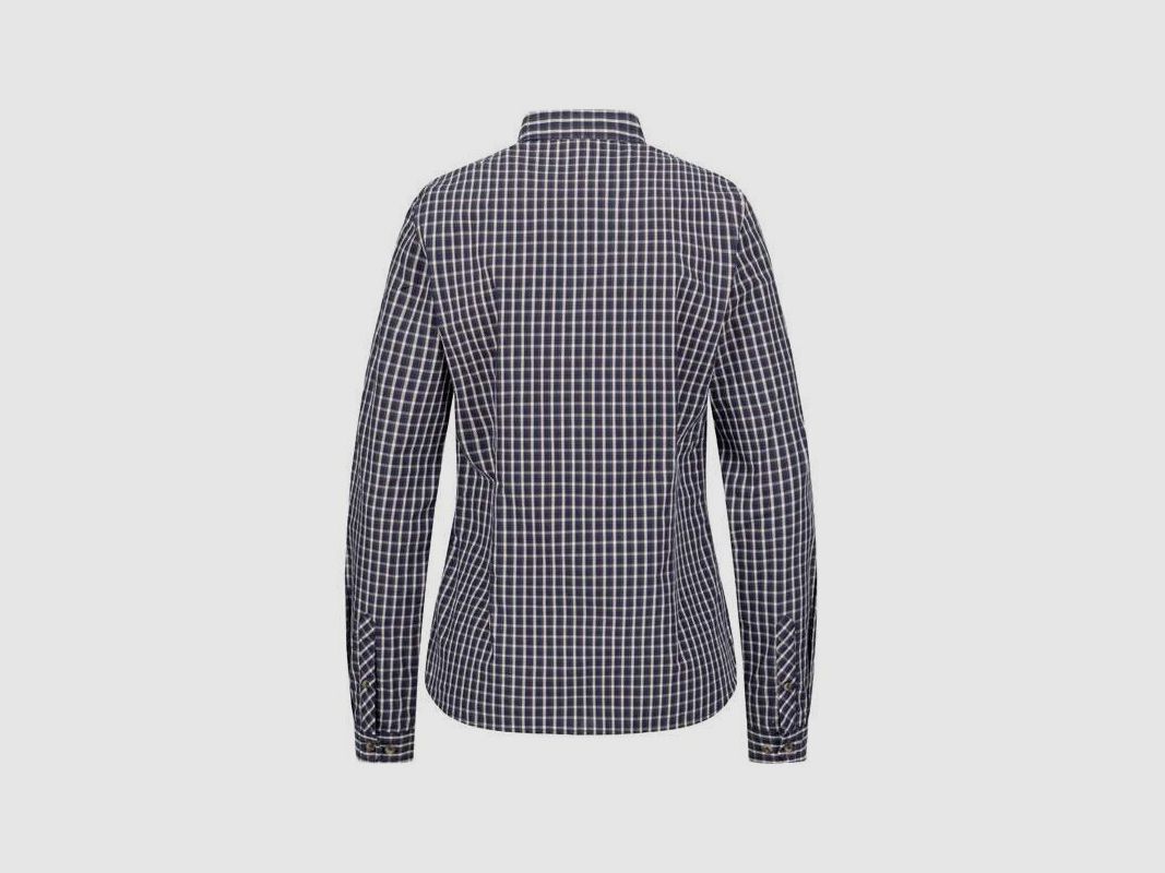 Blusa Blaser Juanita a cuadros azul oscuro/blanco