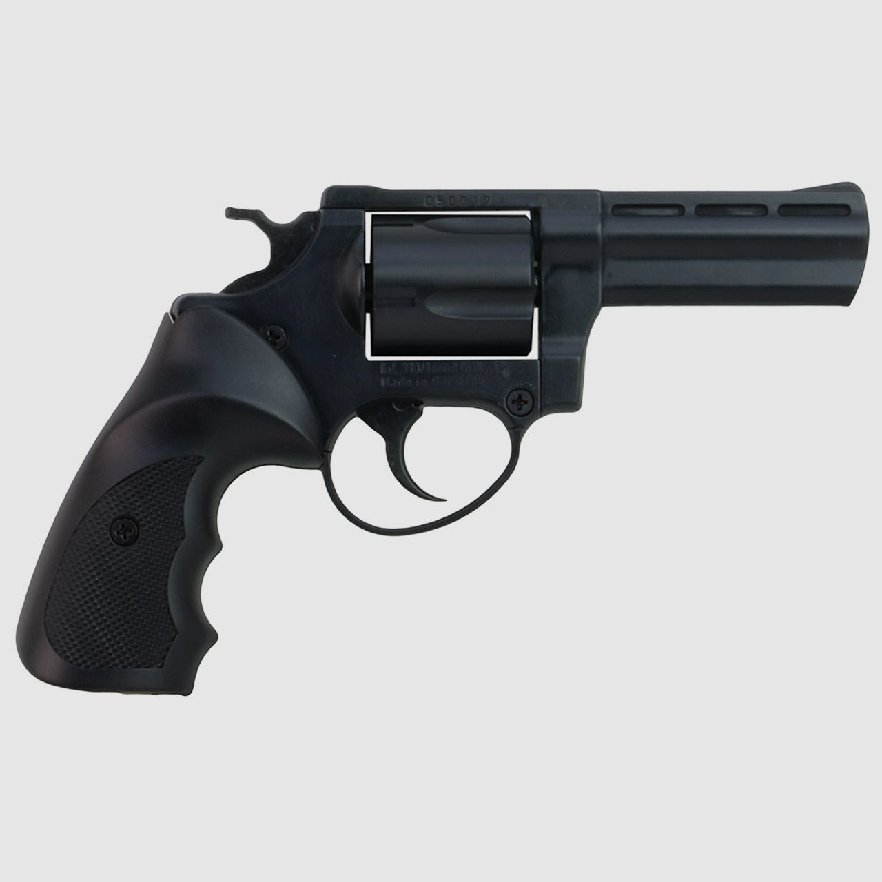 Schreckschuss Revolver Melcher ME 38 Magnum brĂĽniert Combat Kunststoffgriff Kaliber 9 mm R.K. (P18) + 50 Schuss