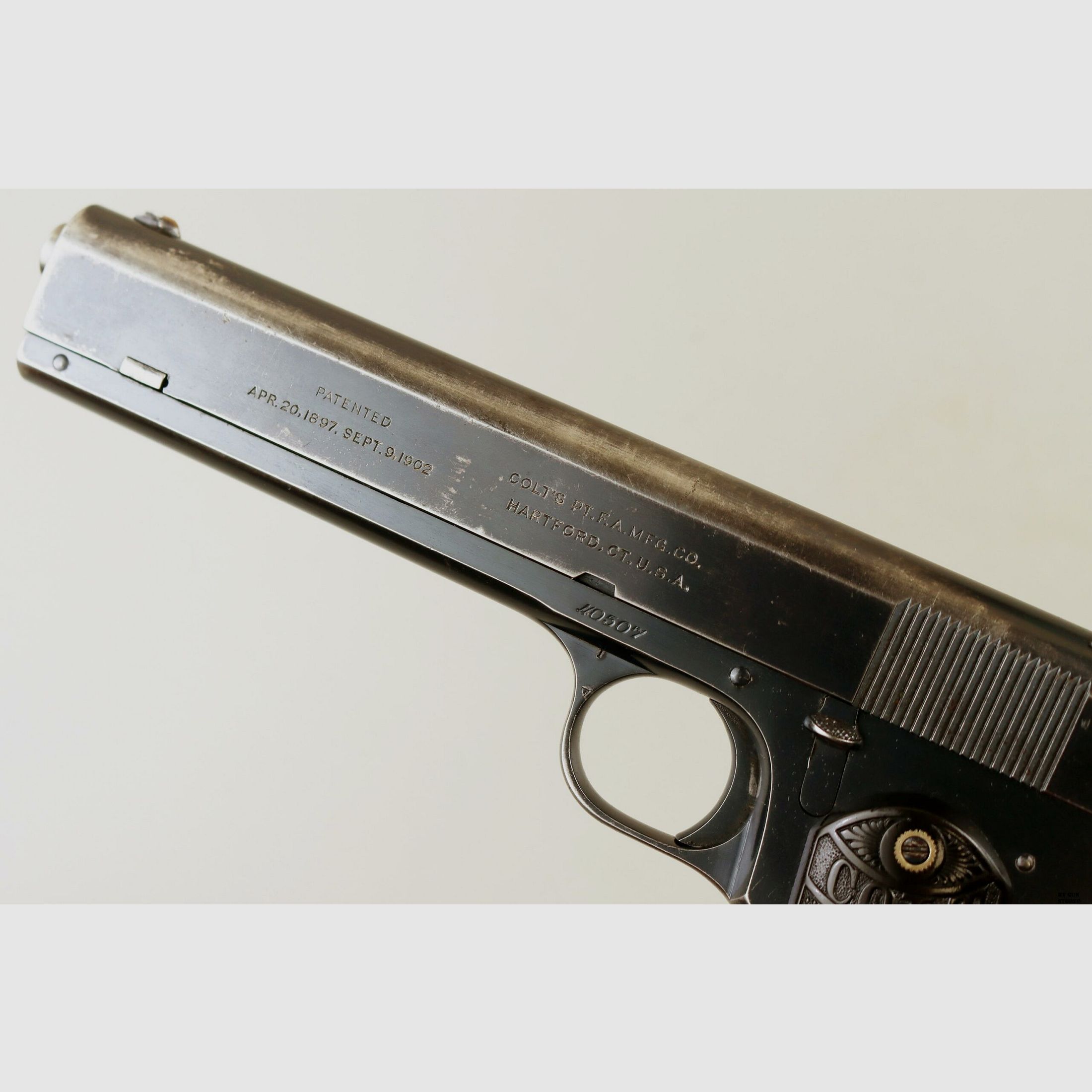 Colt Pistool mod. 1902 Military kal. 38 ACP. serienr. 40507, afbeelding 6 van 12