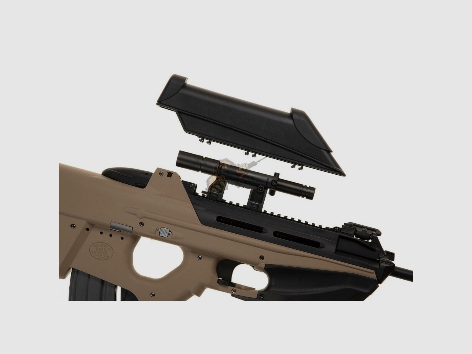 G&G FN F2000 Hunter Edition with ETU + Mosfet FN Herstal licensed version - in Desert Airsoft S-AEG free from 18