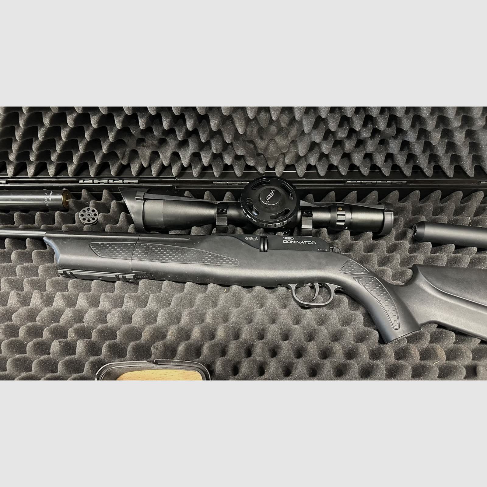 Walther 1250 Dominator PCP 4,5mm Komplettset + 5L 300bar + ZF + Zubehör