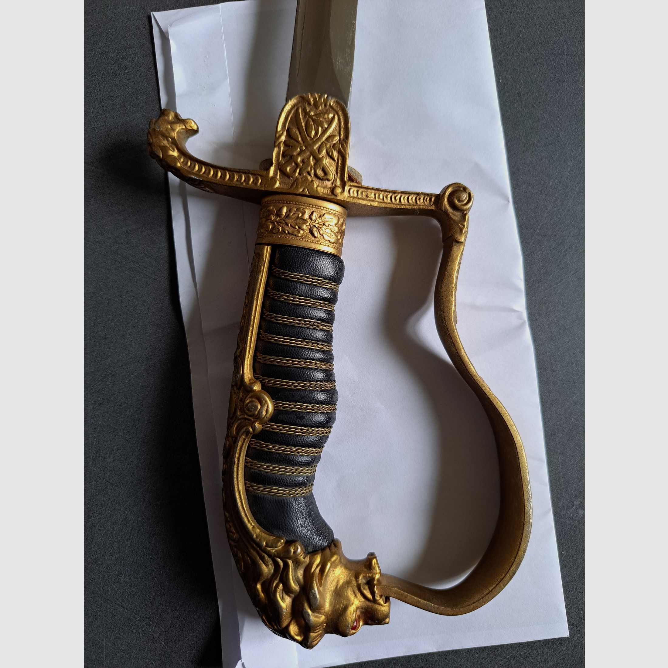 Sable de cabeza de león original, Primera Guerra Mundial