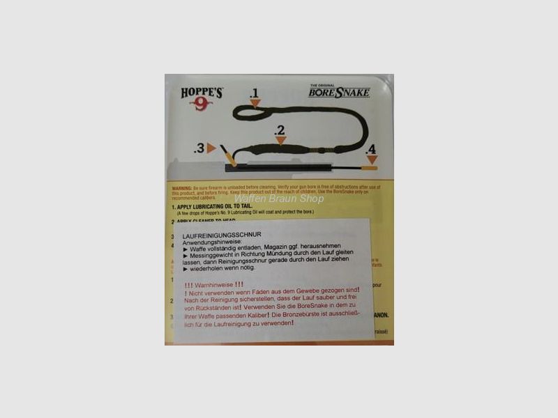 Hoppe s Bore Snake/ Qucik Clean 7,62mm / .30 / .308 für Langwaffen