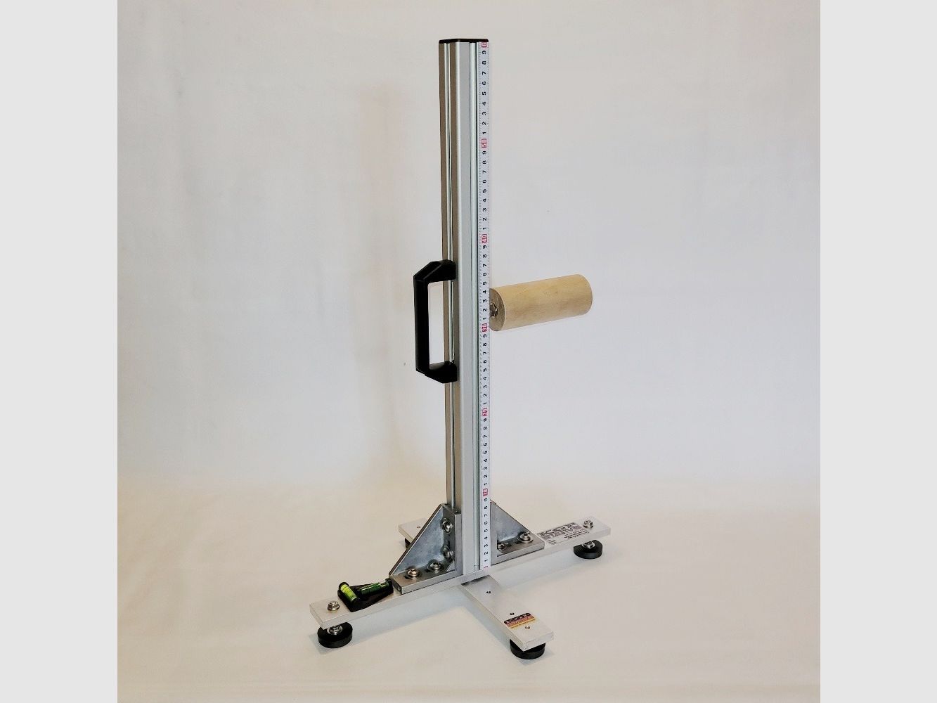 KGF Auflagestativ - Auflageständer Alu X-600-Pro mit Buchenholz-Auflage, klappbar, Waage, Griff und Maßband