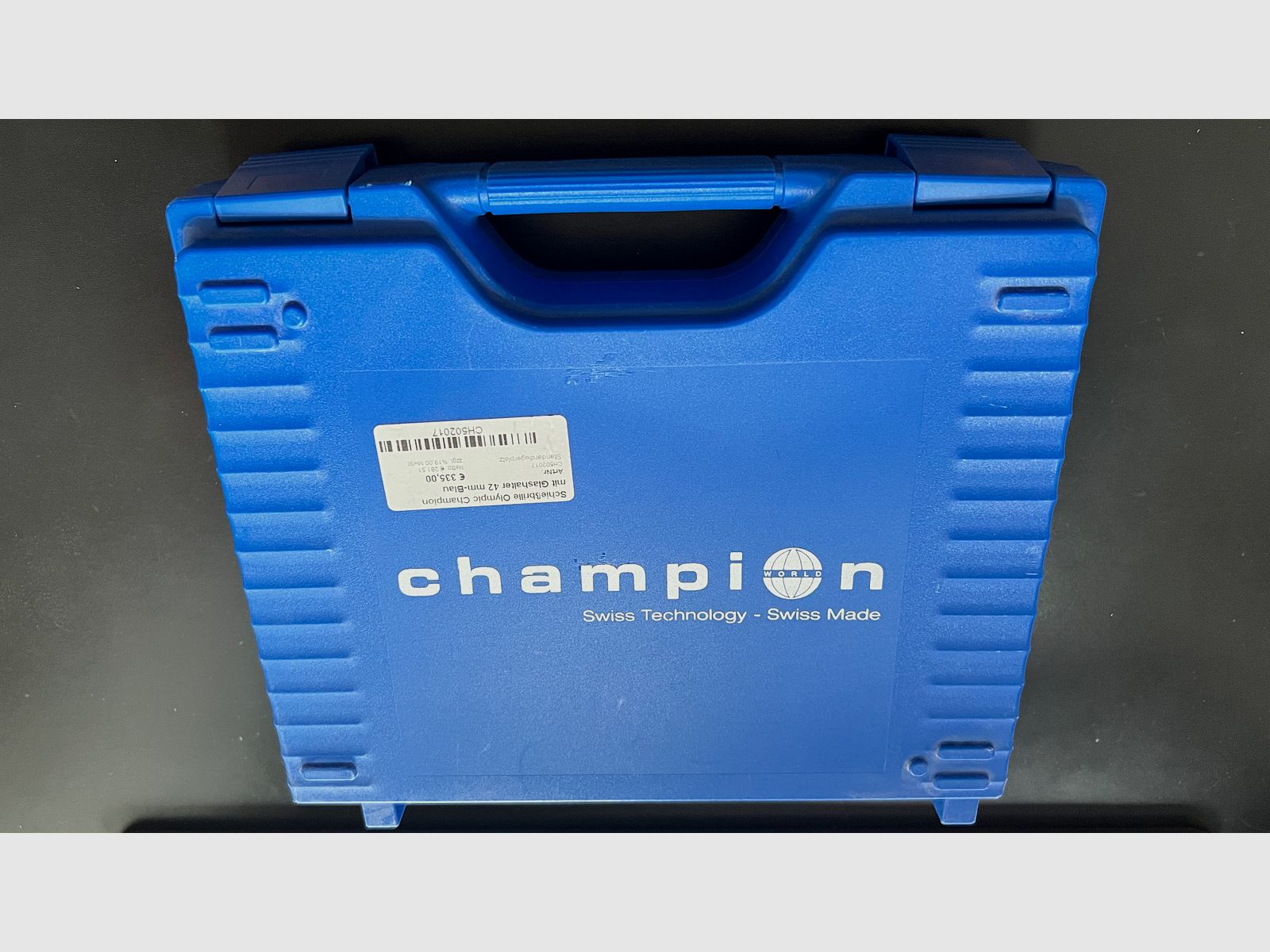 Schießbrille Olympic Champion mit Glashalter 42 mm Blau