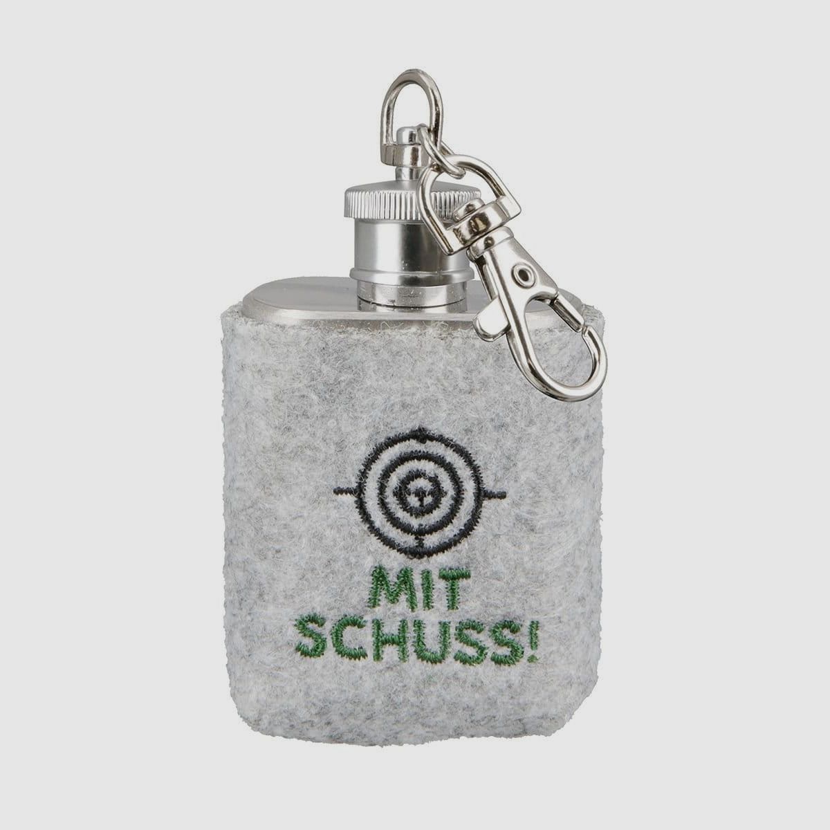 Gilde Schlüsselanhänger Flachmann - Mit Schuss