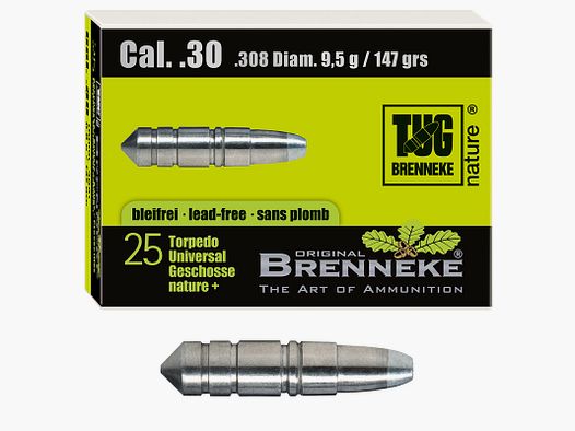 Bala Brenneke .30 (.308) TUG nature+ 9,5g / 147grs 25 piezas