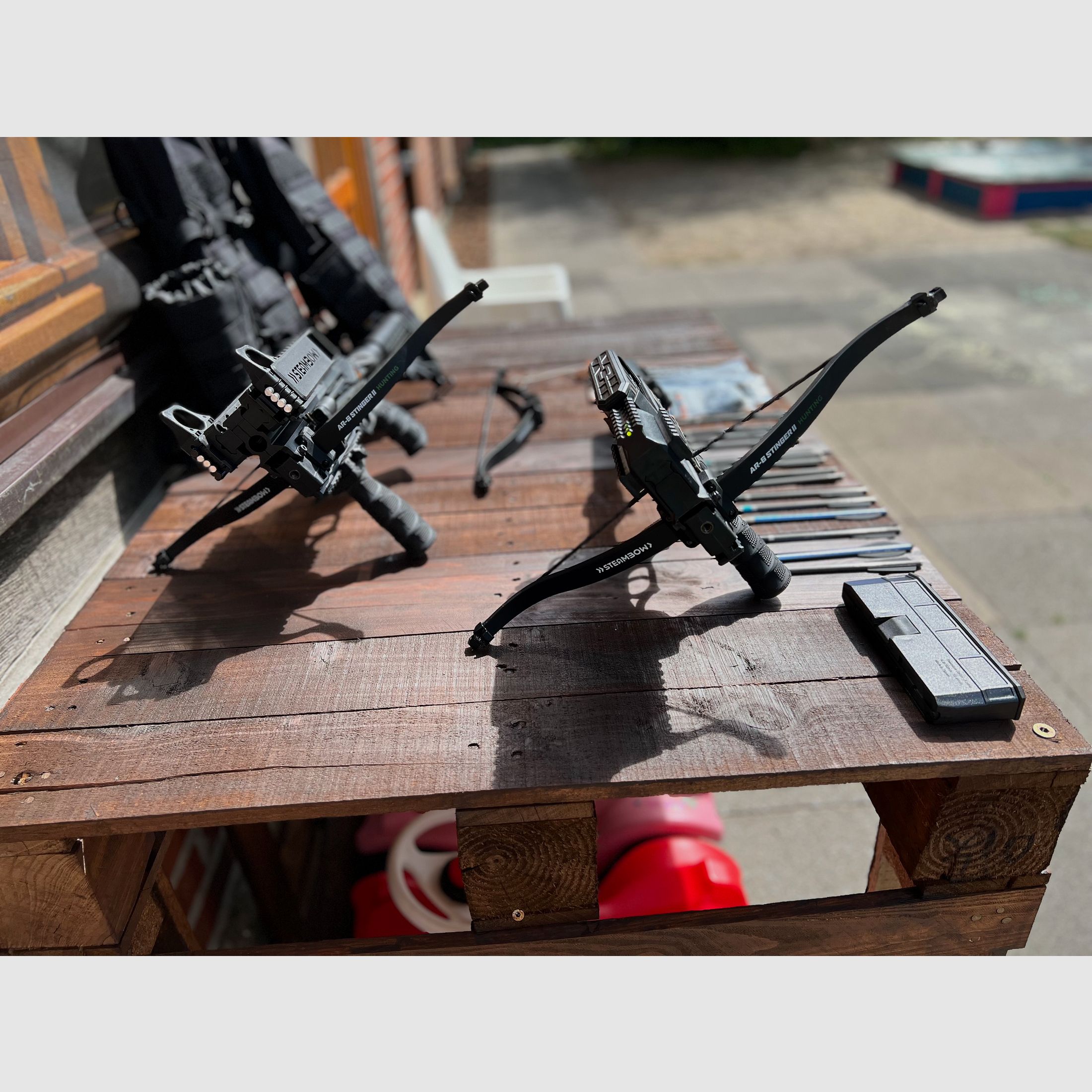 Steambow Stinger 2 AR 6 & M10 Armbrüste mit viel  Zubehör 