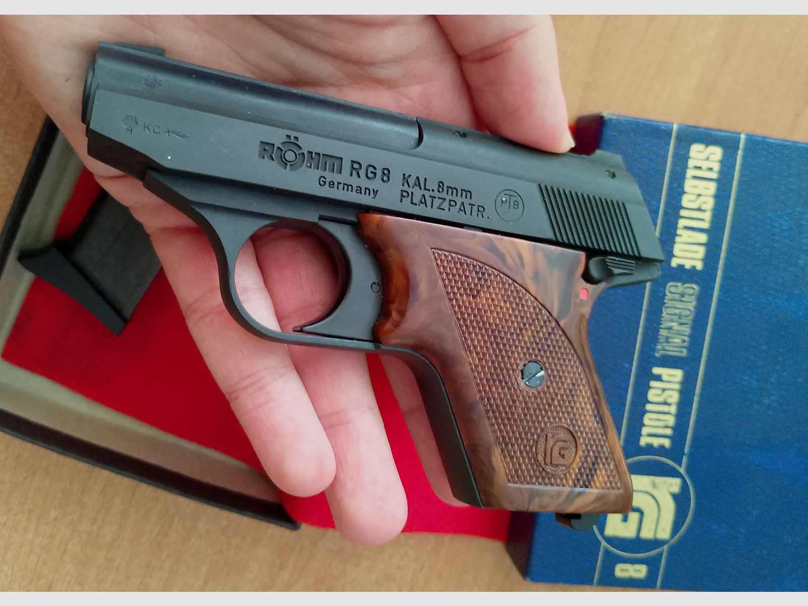 Seltene Röhm RG 8 im Kaliber 8 mm Knall/ PTB 412 mit OVP!