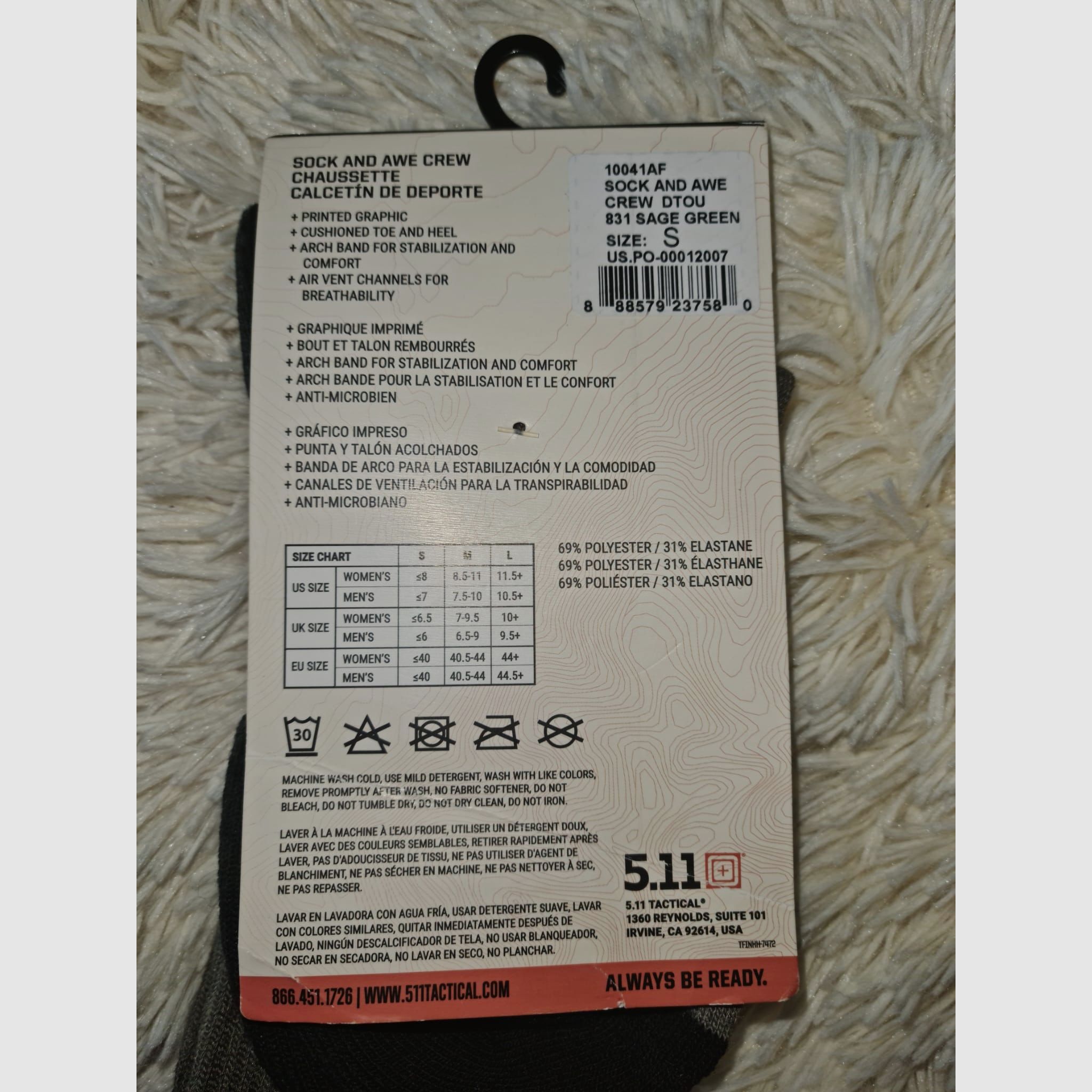 5.11 Calze. Calzino e AWE Crew