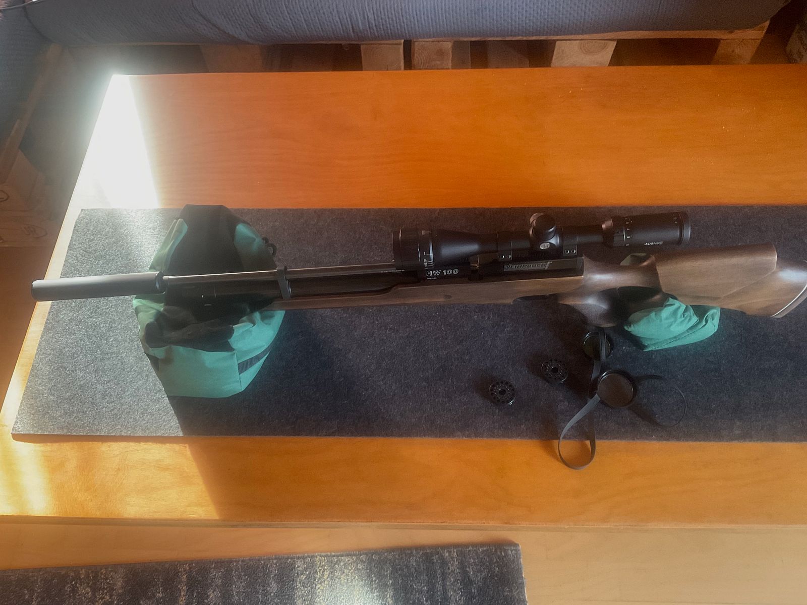 HW 100 T silencer, Hawke 4-12x40 and case (Tectake) 6/2024