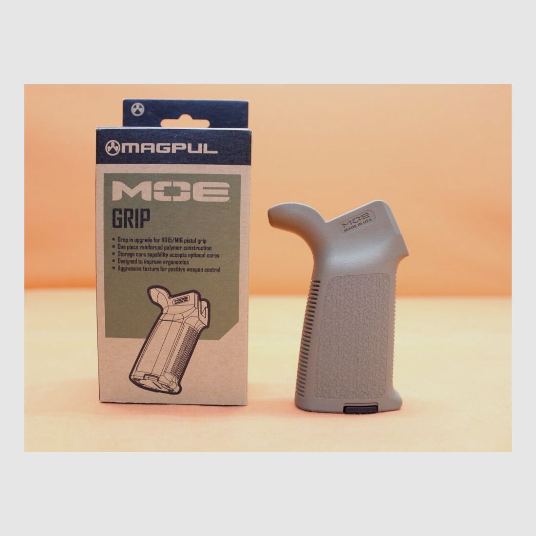 Magpul AR-15: Empuñadura de pistola Magpul MOE (MAG415-FDE) Polímero Tierra Oscura Plana