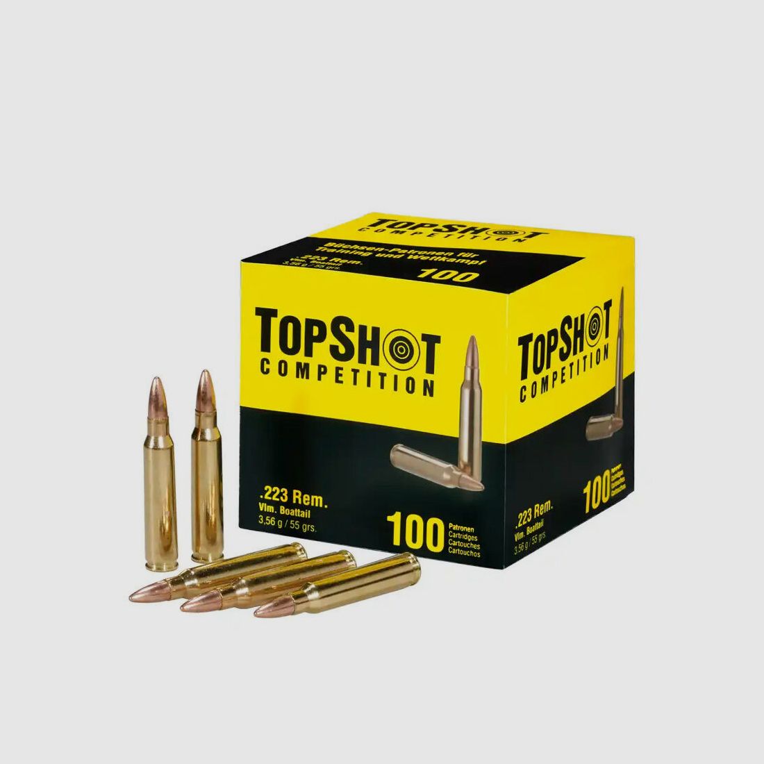 TopShot Competition FMJ BT 55grs 100pcs .223Rem