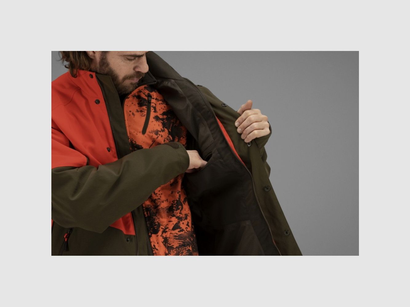 Kurtka Harkila Wildboar Pro / Orange/Willow green, billede 7 af 11