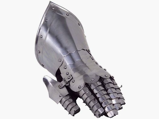 Plattenhandschuh links mit Leder-Innehandschuh