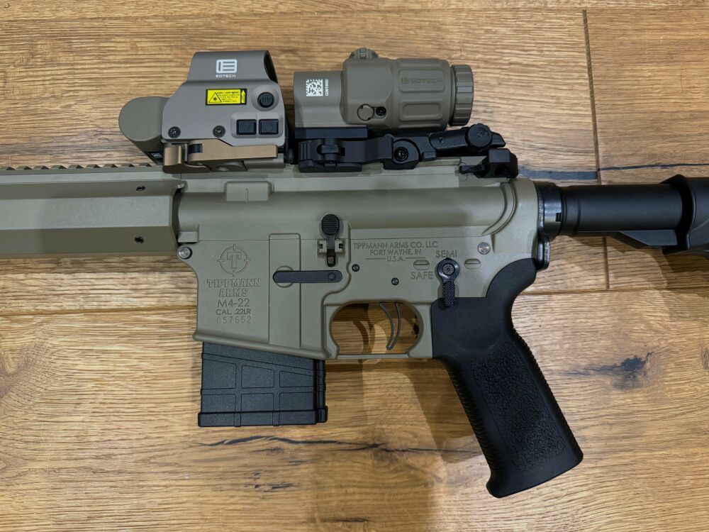 Tippmann M4-22 Elite GS Eagle FDE mit EOTECH EXPS3 -0 tan + G33 tan KSK-Spezial HHS VIII