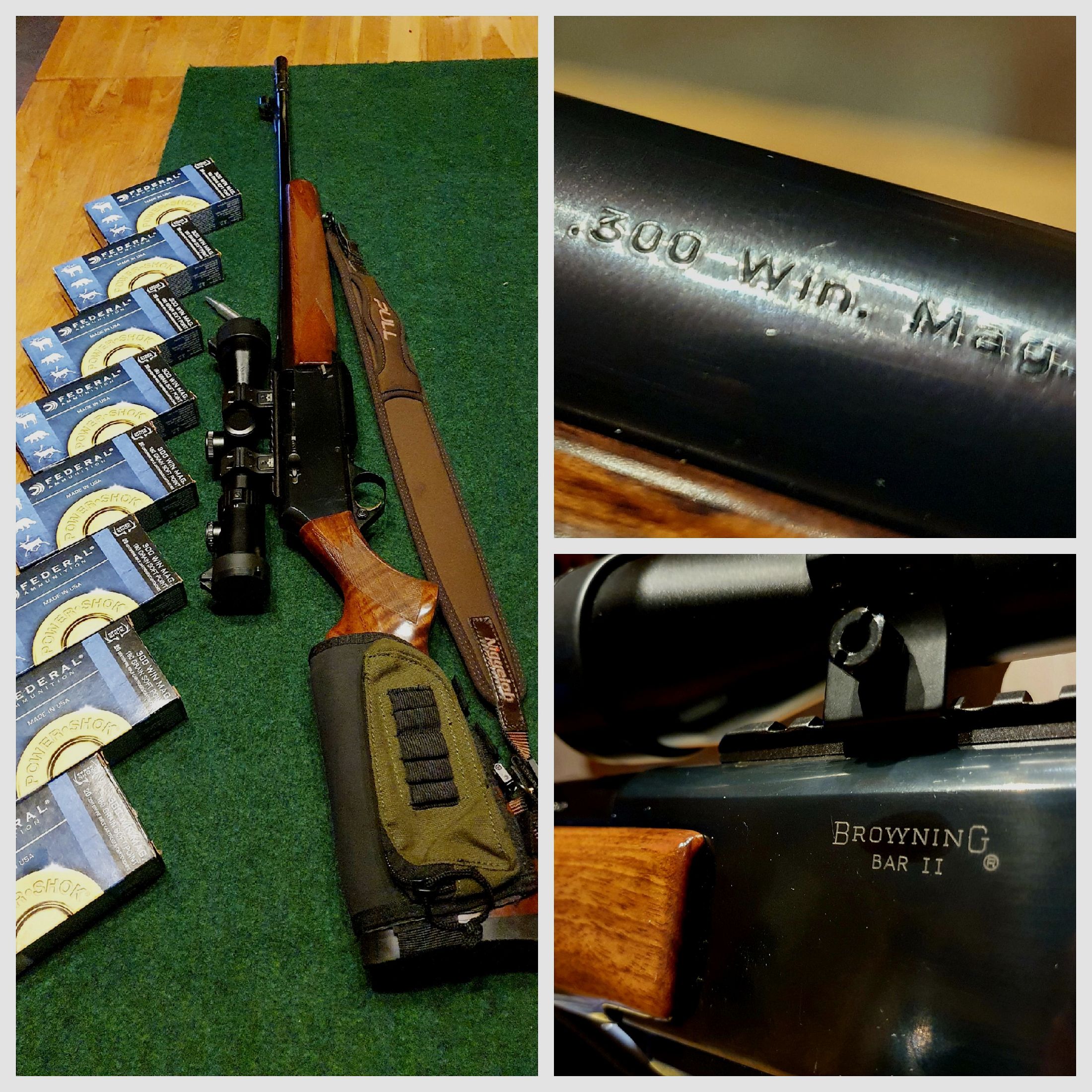 Browning Bar II, .300 WinMag,Büchse,Selbstlader,DDOptics,Munition,Gewehrriemen Niggeloh 