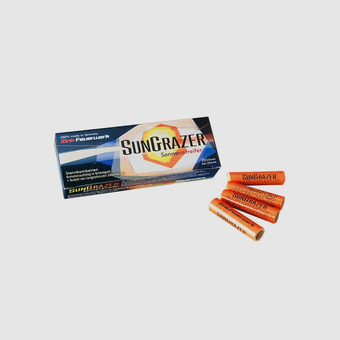 Zink Feuerwerk SUN GRAZER Sternbombetten 20 Stk. 15 mm