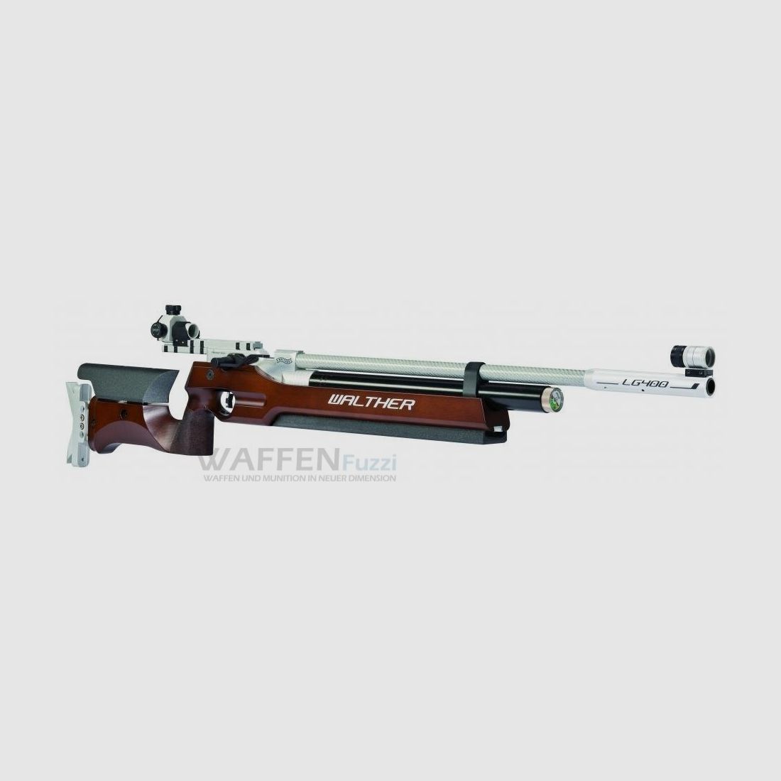 Walther LG400 Holzschaft Auflage Carbon Laufmantel Pressluftgewehr