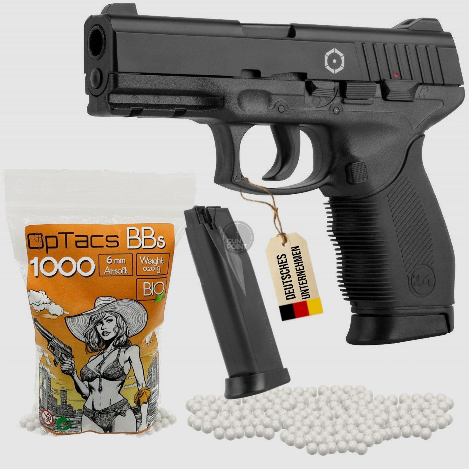 Cybergun PT24/7 + 1.000 OpTacs Marken Bio-BBs