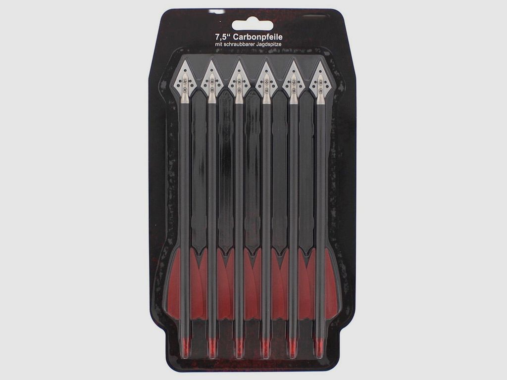 Pfeile fĂĽr ArmbrĂĽste Armbrustpfeile 7,5 Zoll Carbon Broadhead Jagdspitze 6 StĂĽck (P18)