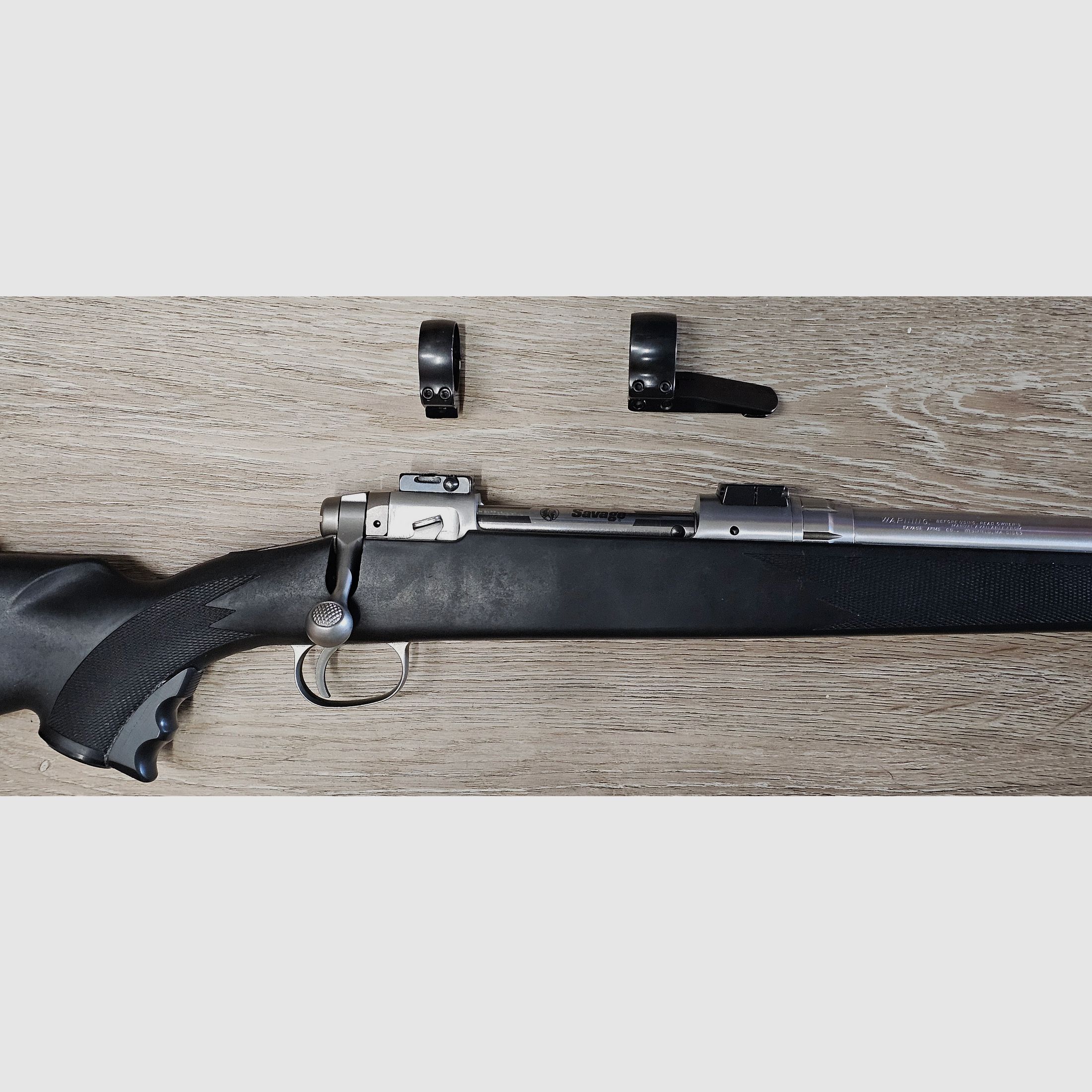 Savage Mod. 116 repeating rifle Cal .338 WinMag with swivel mount (for 30mm tube)