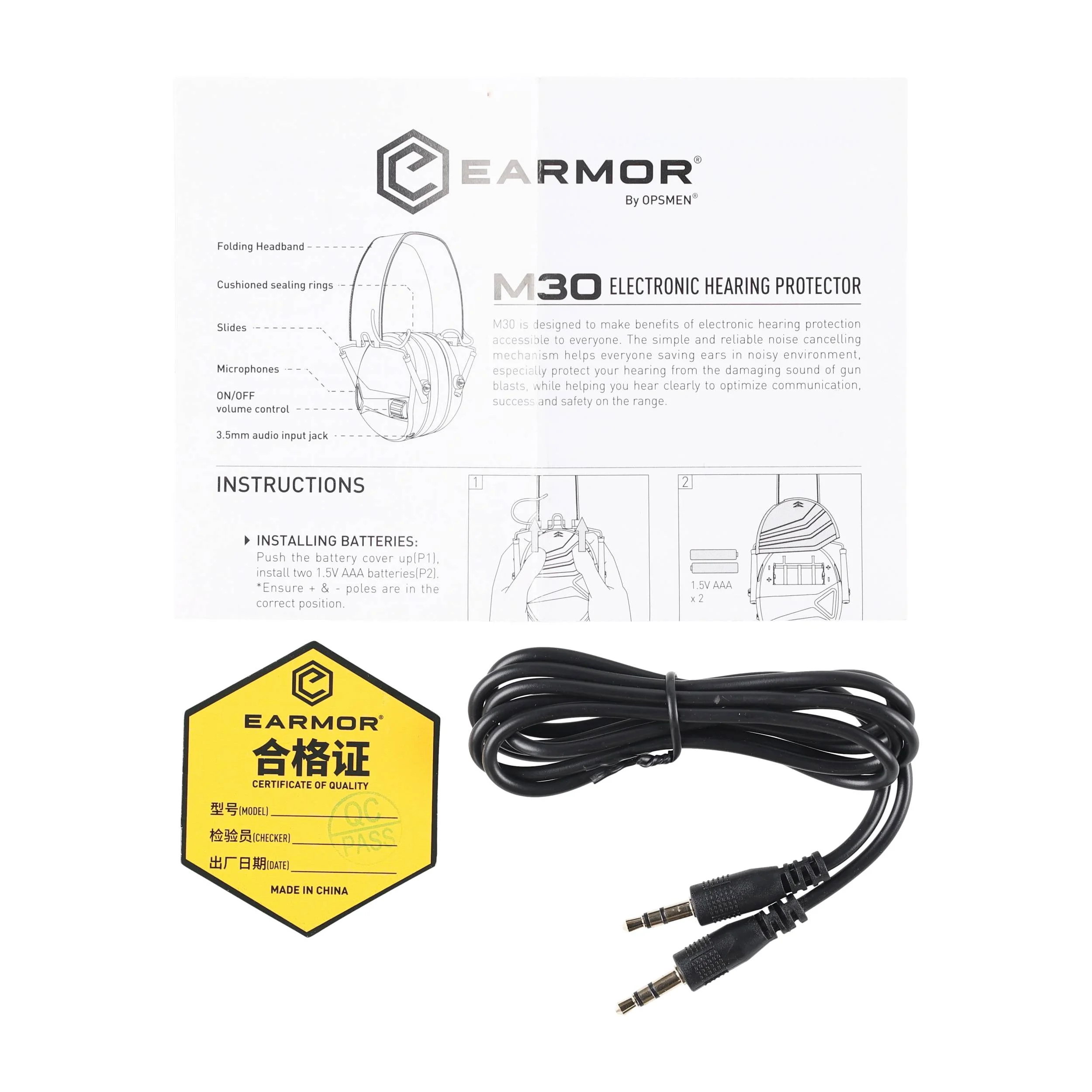 Protectores auditivos activos Earmor M30-BK negros (18132), imagen 14 de 14