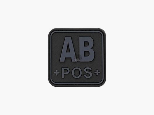 JTG Bloodtype Square Rubber Patch AB Pos-Blackops