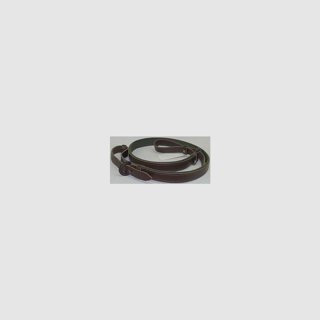 Leder mit grünem Gurt - 28 mm breit